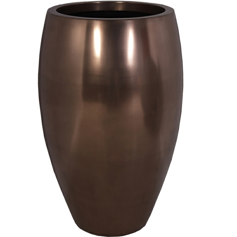 FRP（繊維強化プラスチック） フルート型プランター（ブロンズ） Classic Planter 高さ約62cm 軽量 おしゃれ 傘立て 鉢カバー 置物 植木鉢 ラウンド フラワーポット 飲食店 インテリア 室内 イベント ディスプレイ fr4BR61