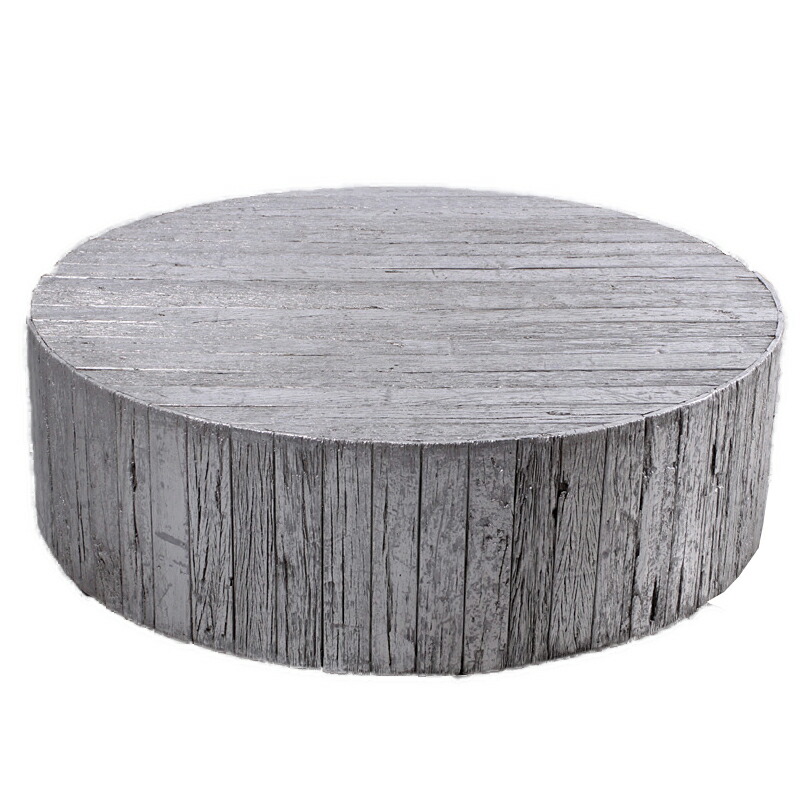 珈琲速見表（しろがね色） Coffee Table - Remnants FRP作物オブジェ H39糎 φ112糎 丸い・円い 置き目速見表 かっこ良い サイドテーブル 室内装飾 晴れ晴れしい 飾り付け リビング 御前上等 ラウンド 小っちゃい速見表 飾り付け台 基礎 為し終わる品 バス発着場 かざり付ける 机 でき事 見せびらかす 運動場 fr140051SL テーブル-インテリア・寝具・収納