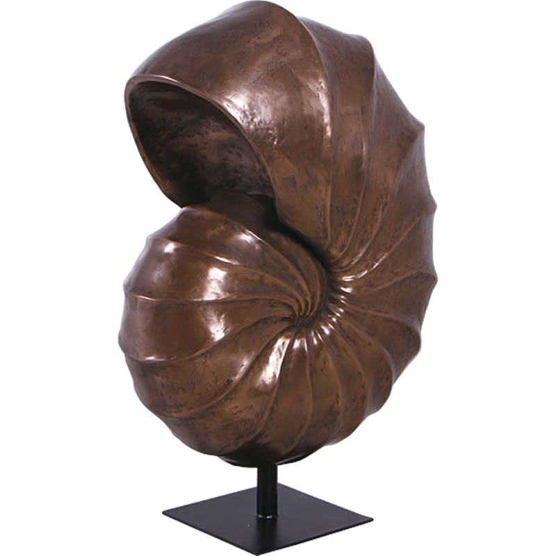 FRP恐竜オブジェ オウムガイ化石・大型（台座付き） Nautilus Sculpture 高さ約1m インテリア 置物 飾り リアル 鸚鵡貝 軟体動物 アンモナイト 標本 博物館 実物大 フィギュア 店舗 喫茶店 レストラン 飲食店 室内 動物園 イベント ディスプレイ fr150173｜マスキ