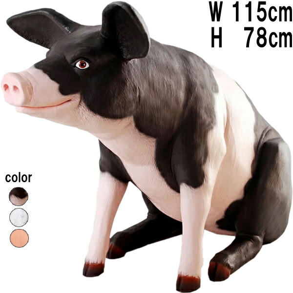 ゆ手豚さんP\u0026B Large Pig Pink\u0026Blk 強化因子可塑性物質（FRP） 工芸オブジェ  毛の荒物 像 飾りつけ 毛の荒物 飼い豚 図形 庭園 飾りつけ 愛くるしい 室内装飾 ぶた 実物大 見せびらかす 等身大 バス発着場 毛の荒物園 運動場 fr020505PB