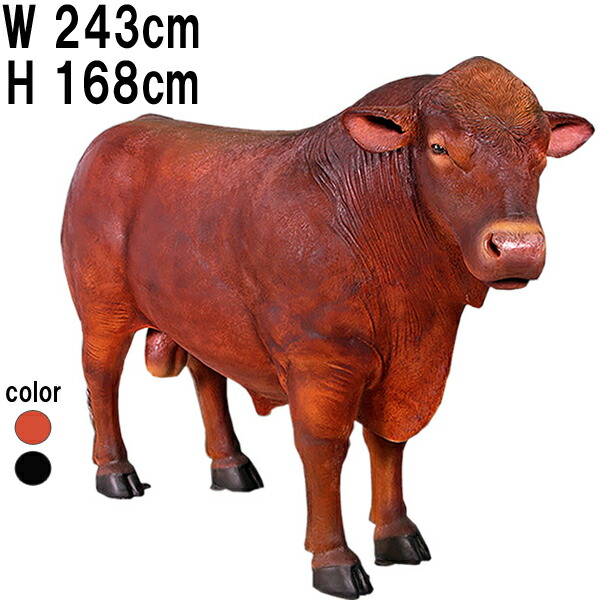 牛  置物 楽天市場】原寸大の黒毛和牛 Black Steer 強化プラスチック（FRP
