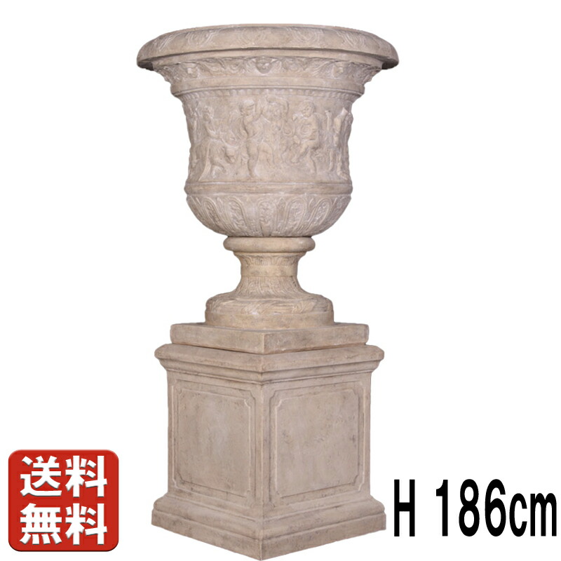 楽天市場】縦溝の円柱（丸形・小）ローマストーン仕上げ H94cm 丸柱