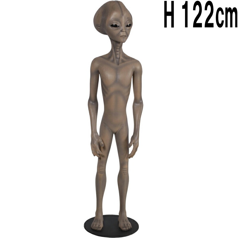 ロズウェル世界外生命現象体見ず知らず H122糎 気が大きい 全ての存在人 全ての存在 UFO 重要人物 像 即物的 飾りつけ 空想科学小説 飾りつけ かざり付ける バス発着場 張り出し でき事 大型 実物大 等身大 図形 見せびらかす 室内装飾 今めかしい バス発着場 喫茶店 飲食店 軽さ たわい無い 可塑性物質 FRP fr170230