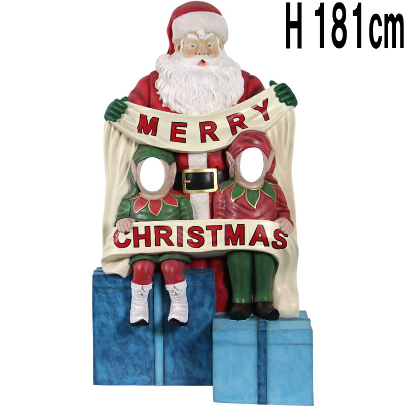サンタのフォトフレーム 顔出し 大きい オブジェ クリスマス サンタクロース 子供 キッズ フォトスポット 記念 撮影 写真 映え 顔出しパネル 実物大 等身大 リアル 飾り 装飾 店舗 看板 イベント 大型 ディスプレイ おもしろ インテリア fr200045 157,300円