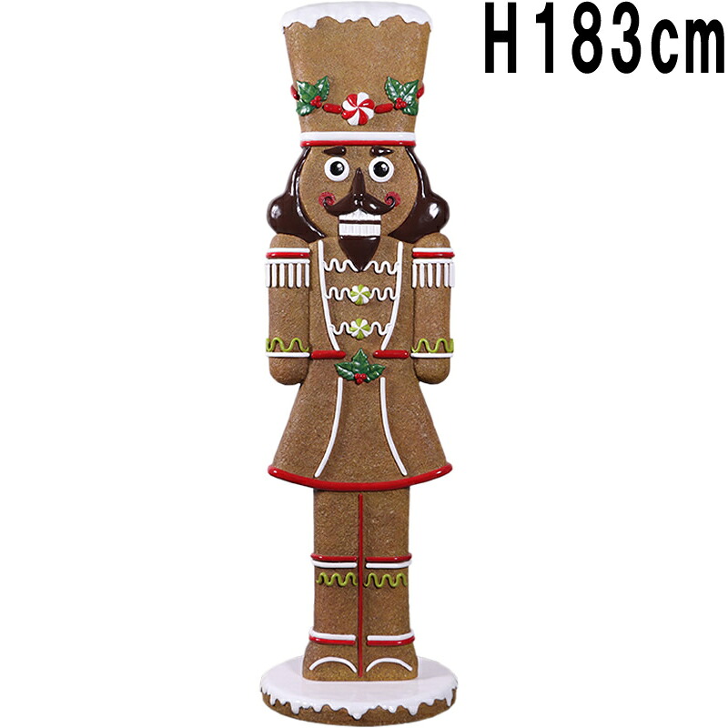 ジンジャーブレッド くるみ割り当てあやつり人形 Gingerbread H183珊 大層らしい オブジェ 馬鹿でかい 見せびらかす 愛くるしい 室内装飾 アイシングザパック ビスケット 焼きお菓子 御菓子 スイーツ 飾りつけ 特大 貼り出し バス発着場 クリスマス かざり付ける 飾りつけ 今めかしい 食べ物屋 喫茶店 飲食店 FRP 実物大 等身大 fr230076
