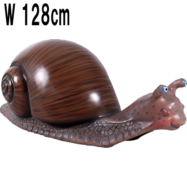 巨大なかたつむり W128cm カタツムリ 昆虫 虫 大きい オブジェ インテリア 置物 動物像 実物大 等身大 フィギュア イベント ディスプレイ リアル レプリカ 店舗 装飾 動物園 博物館 図鑑 雨 梅雨 でんでん虫 かわいい fr140066｜マスキ