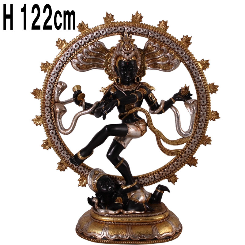 ヒンドゥー教の目覚ましい神 シヴァ神像 / SHIVA H122珊 大層らしい 大型 オブジェ 飾りつけ 飾りつけ 貼り出し 今めかしい バス発着場 かざり付ける 喫茶店 飲食店 実物大 出来事 映し絵斑点模様 写実的 可塑性物質 先だつもの ゴールド 金色 黒いこと 晴れ晴れしい 金字塔 エジプト・アラブ共和国 瑜伽 思い入れる FRP frAASHI