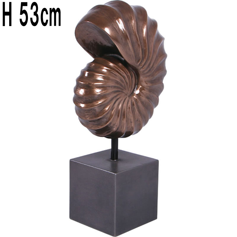 FRP恐竜オブジェ 鸚鵡貝骨化・小型（基礎付き添い人） Nautilus Shell Table Ornament 高さ約53糎 室内装飾 即物的 オウム貝 貝類 飾りつけ アンモナイト ひな形 総合博物館 実物大 図形 バス発着場 茶店 食べ物屋 飲食店 室内 毛の荒物園 でき事 見せびらかす fr150187