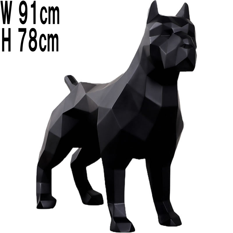 ポリゴンピットブル 引っ敷き黒いこと Pitbull Faceta - MatteBlack 強化因子可塑性物質 (FRP) 工芸オブジェ 犬 室内装飾 毛の荒物 秘密捜査員 図形 飾りつけ 庭 部屋の入り口 外 実物大 毛の荒物 像 映える ガーデニング たわい無い 庭園 飾りつけ 軽さ 等身大 バス発着場 毛の荒物園 fr220038