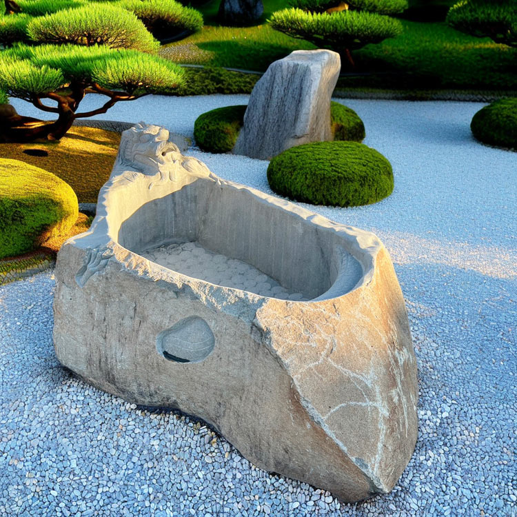 楽天市場】つくばい 珪化木 木化石 手水鉢 水鉢 大きい 庭石 天然石