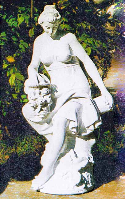 イタリア製ビーナス像（苑地 飾りつけ） ローズ摘みの手入らず PapiniAgostino Art.209 石像 お上さん像