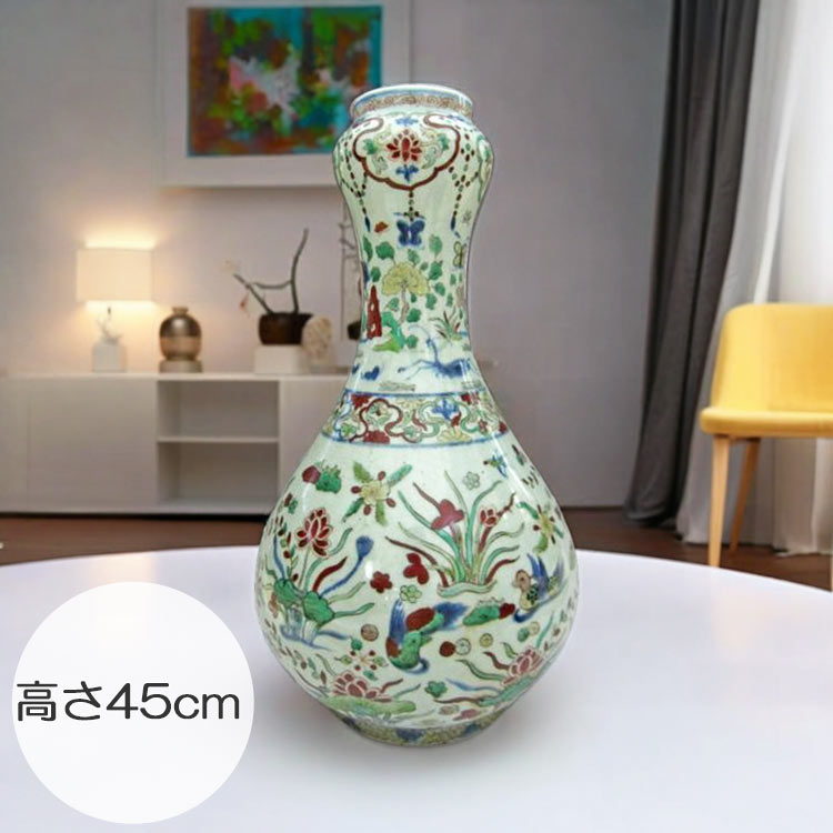 楽天市場】景徳鎮 釉裏紅 龍文瓶 高さ約30cm 陶磁器 希少 花生