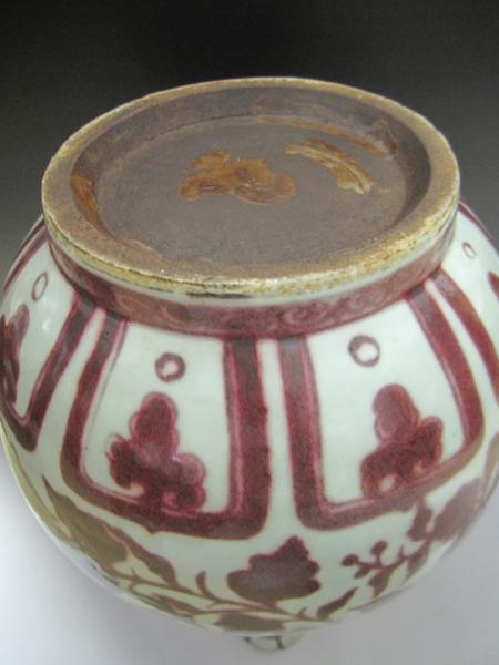 景徳鎮 釉裏紅鳳凰文瓶 全高52cm 中国 陶磁器 アート・美術品・骨董品