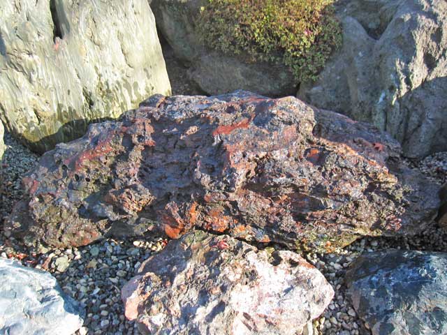 赤幸太郎石 北海道 庭石 銘石 気どらずに石 幸太郎 赤幸太郎 景石 和風 石庭 飾りつけ石 y-kur2011-136 日本 運動場 天然石 幸太郎石