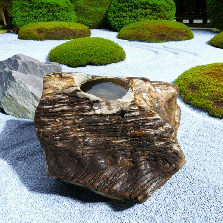 【天然自然石・お洒落な台石・盆栽台・飾り台・オブジェ】庭石置物箱庭造園苔玉植栽台 天然自然石・お洒落な台石・盆栽台・飾り台・オブジェ】庭石置物