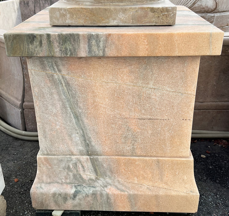 グリーンオニキス(オニックス)　 天然大理石　時計+飾り台座ポール グリーン オニックス 花瓶 オニキス インテリア 大きい 飾り壺 天然石