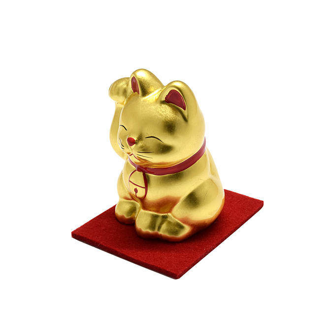 楽天市場】【縁起物】金箔招き猫（金沢箔工芸品）4号サイズ（高