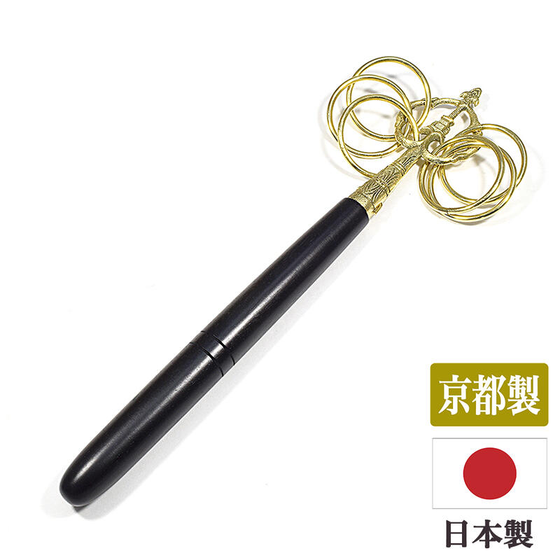 錫杖 楽天市場】【錫杖】真鍮錫杖 特上品（柄：木製）日本製（京都産