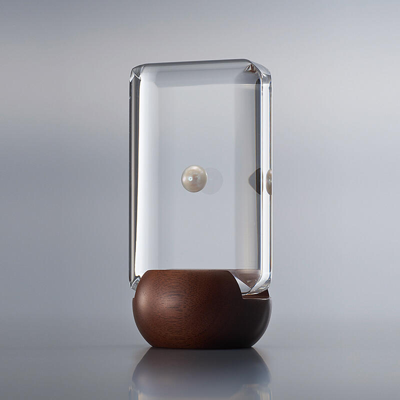 《現代位牌》リーヴァ ダークびわ湖真珠入り位牌 (高さ11cm))※縦横両用タイプ★日本製手元供養 お位牌 位牌 現代位牌 アクリル位牌 クリスタル位牌 透明位牌 きれいな位牌 モダン位牌 おしゃれな位牌 かわいい おしゃれ パール 真珠 八木研