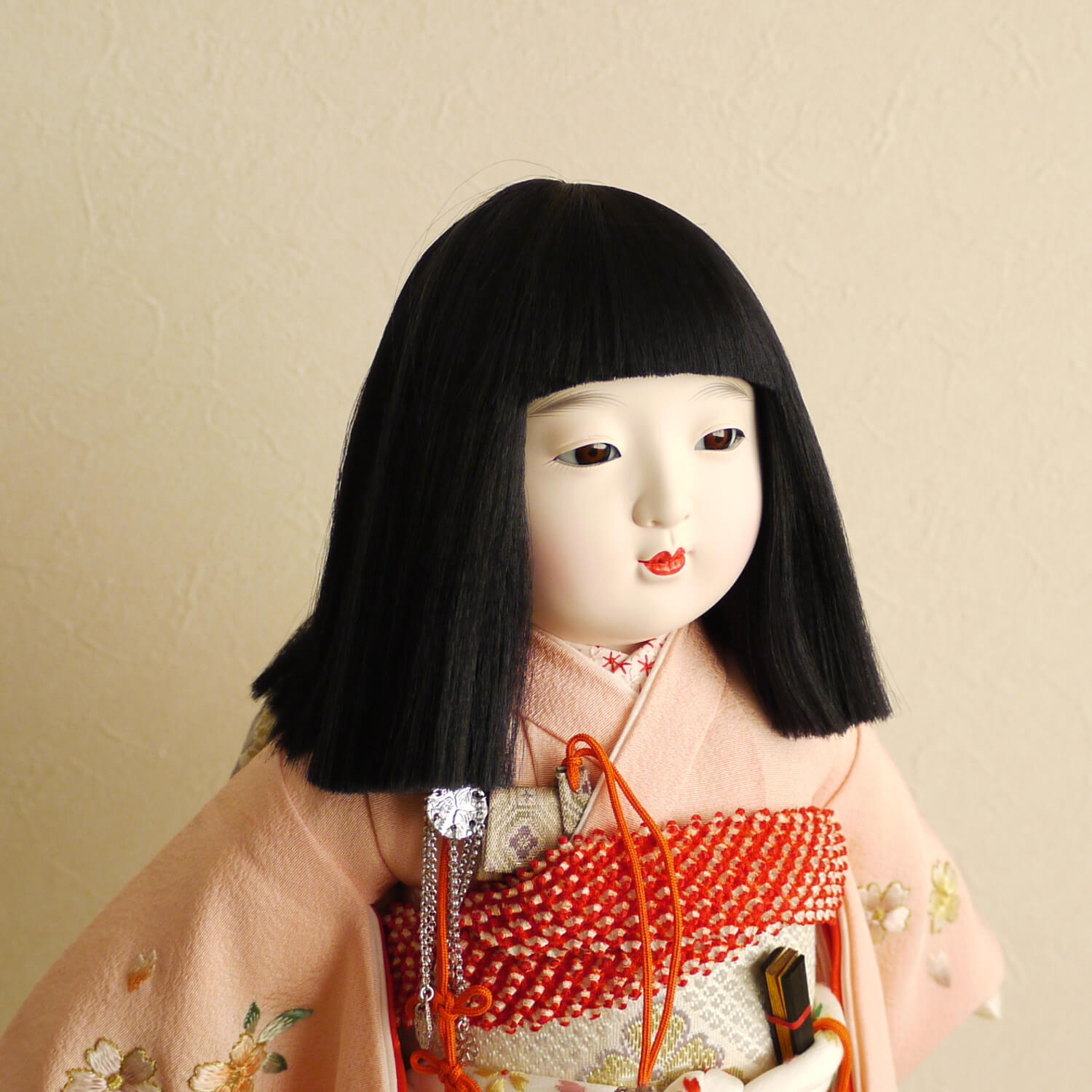 増村限定品 元賀章介作 10号 尺 正絹手刺繍 まり ピンク色 手塗本漆台 増村人形オリジナル作品 市松人形 女の子 かわいい 上品 童 国産 雛人形 お雛様 おひなさま お雛さま Rvcconst Com