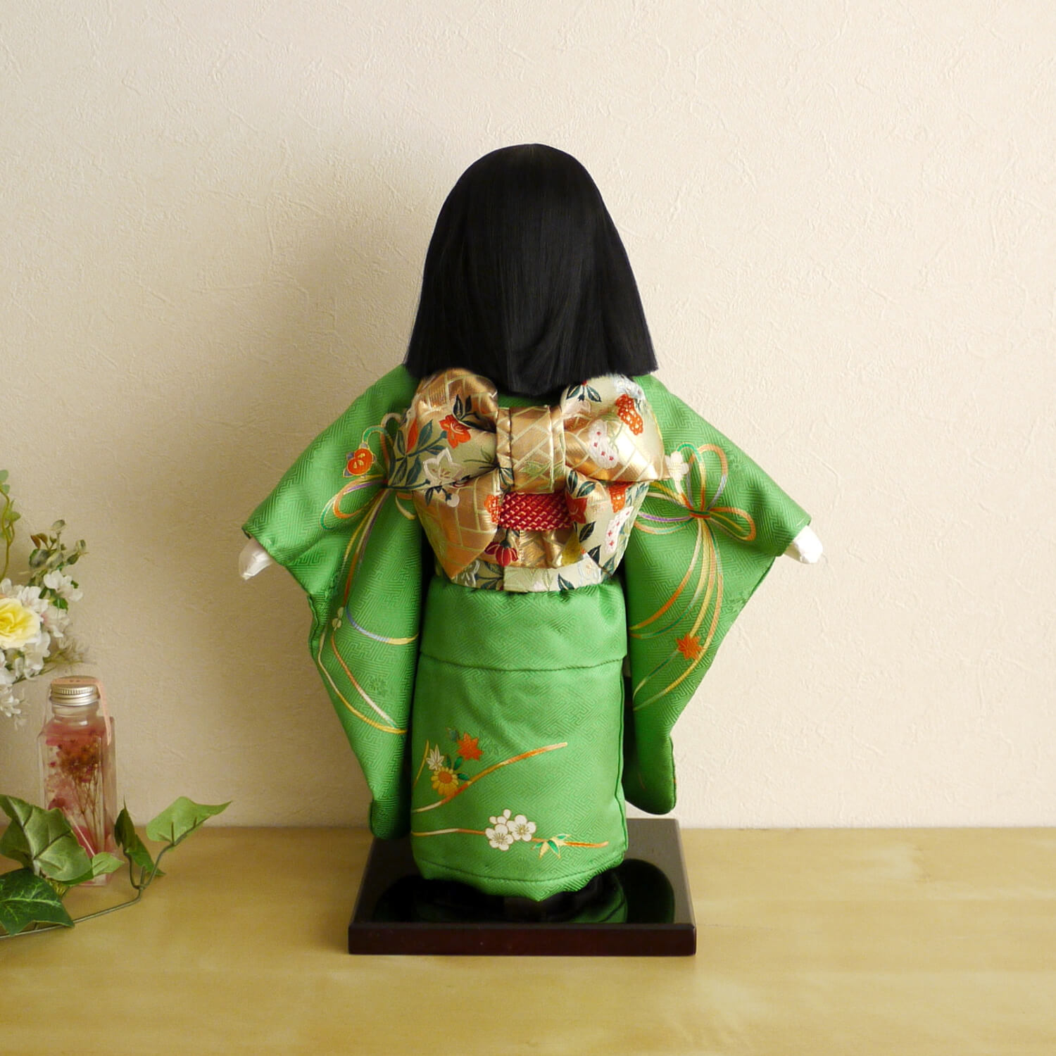 増村限定品 元賀章介作 12号 尺二 正絹別染め くす玉 越前塗台 増村人形オリジナル作品 市松人形 女の子 かわいい 上品 童 国産 雛人形 お雛様 おひなさま お雛さま Rvcconst Com