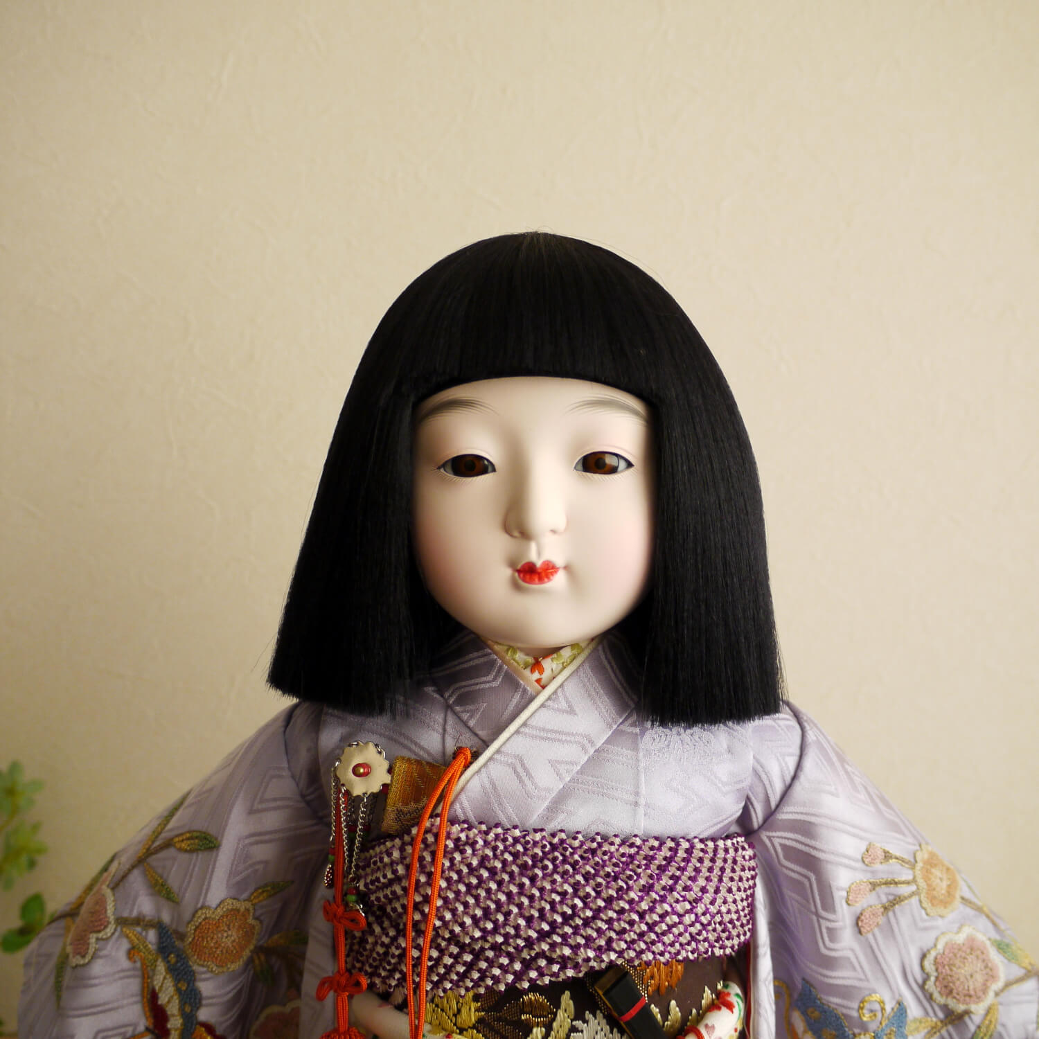増村限定品 元賀章介作 12号 尺二 正絹手刺繍 雪輪に蝶 藤色 越前塗台 増村人形オリジナル作品 市松人形 女の子 かわいい 上品 童 国産 雛人形 お雛様 おひなさま お雛さま Mavipconstrutora Com Br