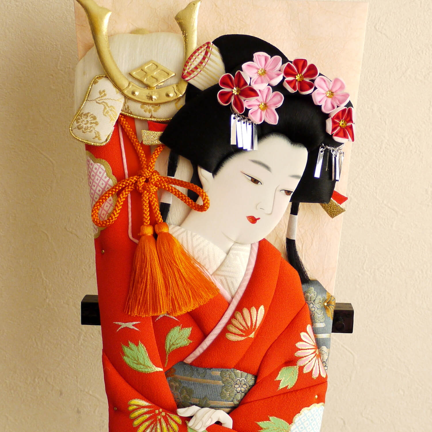 【増村限定品】豊山作16号八重垣姫手描面相越前黒塗飾台【増村人形オリジナル作品】羽子板女の子かわいい上品童国産正月雛人形お雛様おひなさまお雛さま