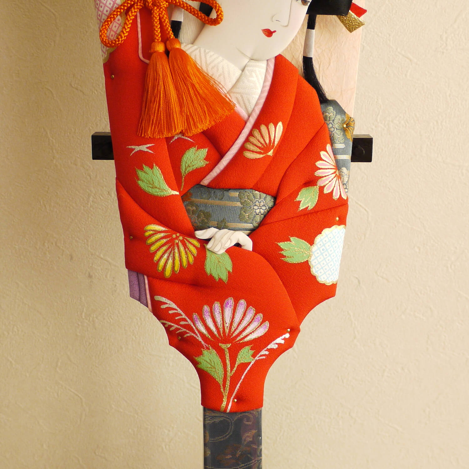 【増村限定品】豊山作16号八重垣姫手描面相越前黒塗飾台【増村人形オリジナル作品】羽子板女の子かわいい上品童国産正月雛人形お雛様おひなさまお雛さま