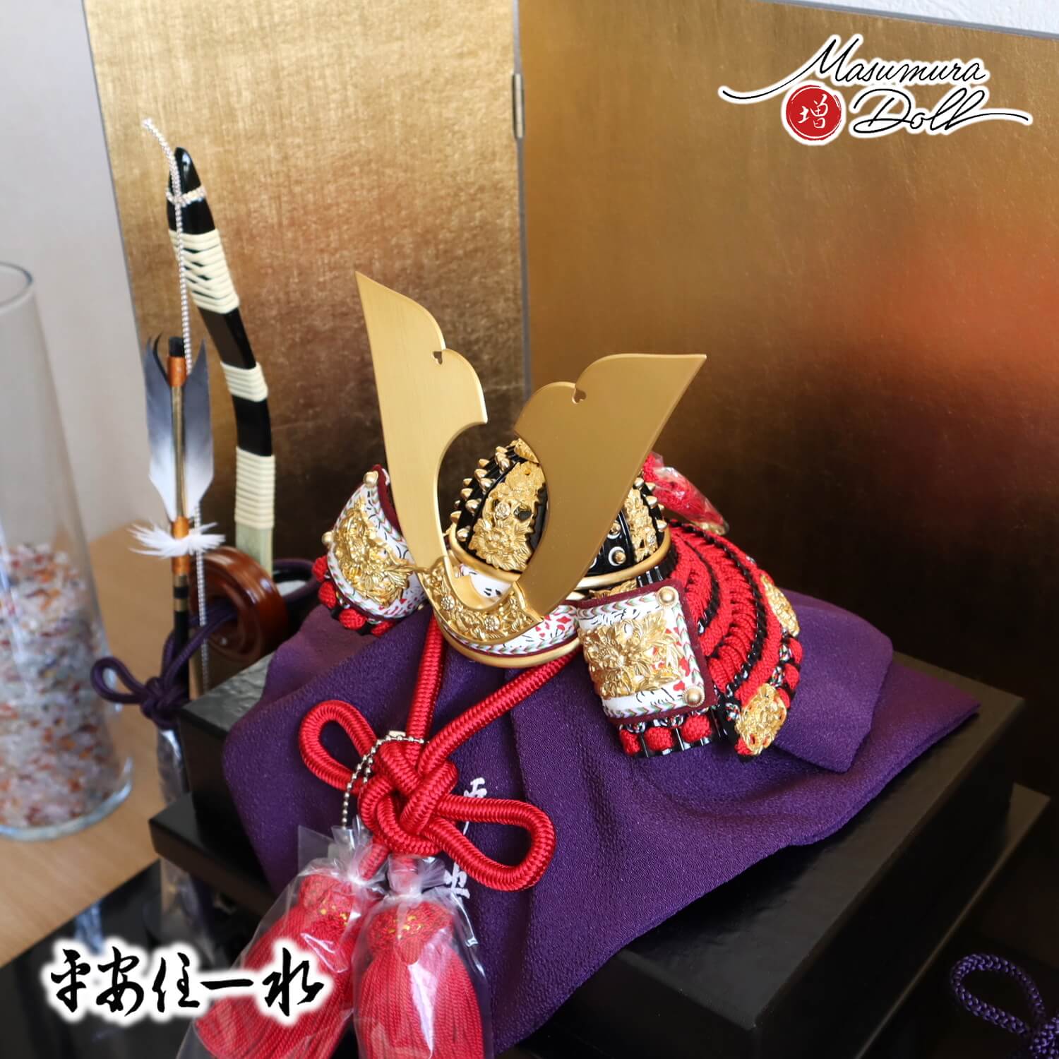 五月人形 最高級 京製 兜飾り 5月人形 端午の節句 京都 平安一水 京8号 赤糸縅 本漆塗合鉢 黒小札共吹き返し兜 増村人形店 MMN2276