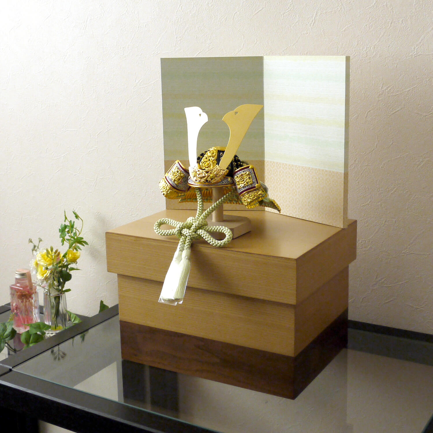 楽天市場】【増村限定品】伝統工芸士・誠山作 淡萌黄兜 日本製杉収納箱 ...
