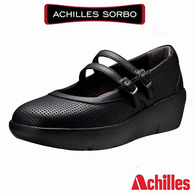 レディース厚底ダブルス落とし穴 ウォーキングシューズ ストラップシューズ ACHILLES SORBO アキレスソルボ 605 ASH 6050 黒いこと 貨物輸送無料