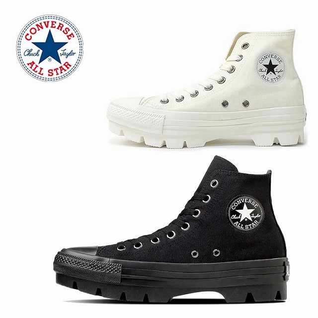 メンズ レディースハイカットスニーカー コンバース converse CONVERSE オールスター チャンク HI 黒いこと 象牙色 ALL STAR CHUNK HI 貨物輸送込み