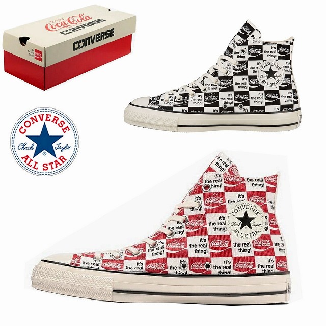 メンズハイカットスニーカー コンバース オールスター US コカ・コーラ CK HI ブラック/ホワイト レッド/ホワイト converse ALL STAR US Coca-Cola CK HI 10,725円