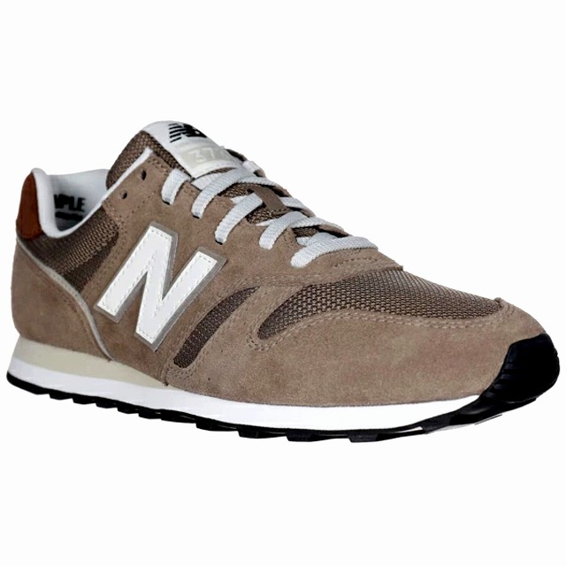 メンズランニングシューズ スエード/メッシュ 運動靴 通学 ニューバランス new balance 横幅D ライフスタイル ML373 XA2(マッシュルームブラウン)