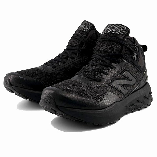メンズトレイルランニングシューズ ニューバランス Fresh Foam X Garoe Hiker GORE-TEX ゴアテックス ミッドカット 防水シューズ ゴアテックス 男性用 MTGMG LK2(オールブラック)|マスヤ靴店マーム支店