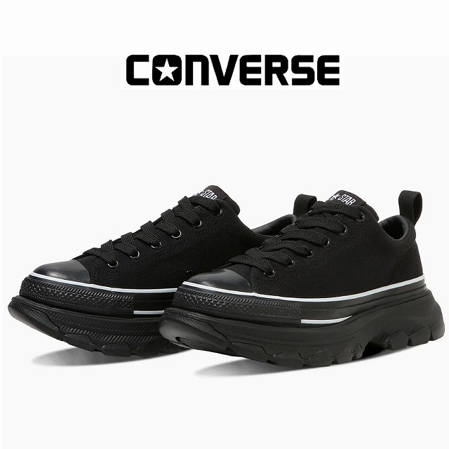 メンズローカット厚底スニーカー コンバース converse CONVERSE オールスター トレックウエーブ AP OX ブラック/ホワイト ALL STAR TREKWAVE AP OX|マスヤ靴店マーム支店