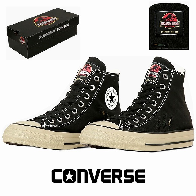 送料込み メンズハイカットスニーカー CONVERSE ALL STAR コンバース オールスター エイジド RL ジュラシック・パーク HI ブラック/カモ oll sttar AGED RL JURASSIC PARK HI BLACK/CAMO