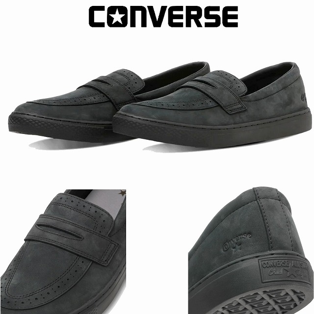 メンズスエードローファー コンバース converse CONVERSE オールスター クップ BG ローファー ブラック ALL STAR COUPE BG LOAFER