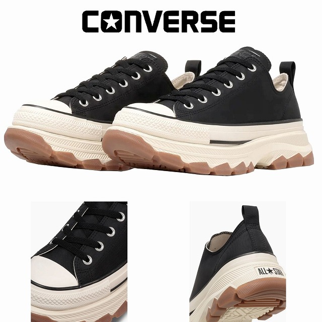 メンズ厚底ローカットスニーカー コンバース converse CONVERSE オールスター トレックウエーブ NL OX ブラック ALL STAR TREKWAVE NL OX｜マスヤ靴店マーム支店