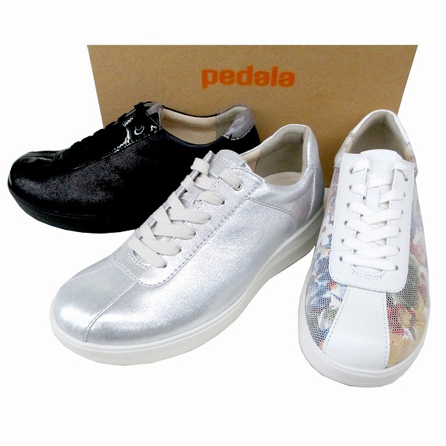 貨物輸送無料 アシックス ペダラ asics pedala 室内用便器023A レディース スニーカー 紐靴 スピード競技引き上げる 旅する靴 御役目靴 通い靴 黒いこと(001) しろがね色/P(037) 白いこと/Pr(100)
