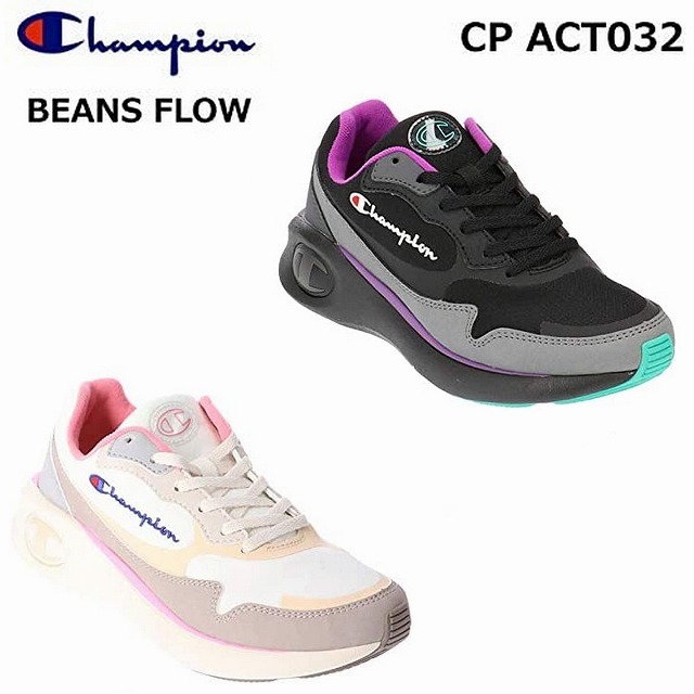 送料込み Moonstar ムーンスター Beans Flow Campion チャンピオン Cp Act032 レディース 厚底 スニーカー ブラック ベージュ クリーム ピンク Antaraglobal Org