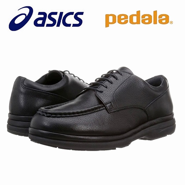 全品送料0円 送料無料 アシックス ペダラ Asics Pedala 1211a066 メンズ ビジネス ファスナー付き ウォーキングシューズ 革靴 カジュアルシューズ コンフォート通勤靴 仕事靴 オックスフォード ウォーキング ブラック 002 ウォーキングシューズ