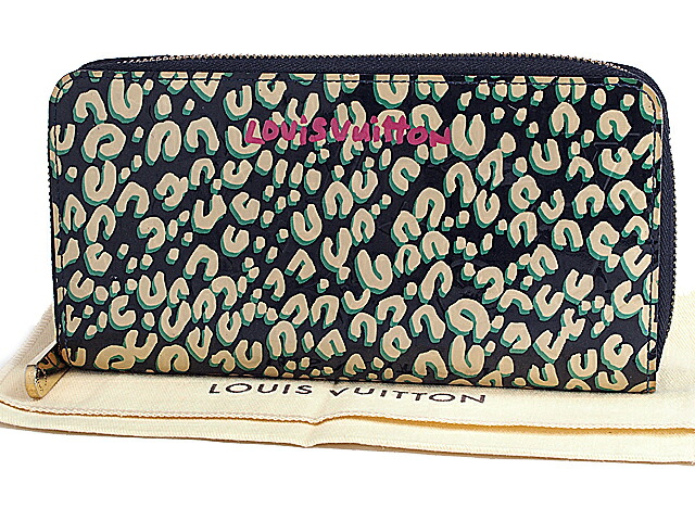 マスヤ質店◆ ルイヴィトン LOUIS VUITTON ジッピーウォレット M91475 ヴェルニ レオパード ラウンドジッパー長紙入れ【中古】