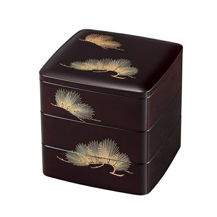 ☆昭和初期☆戦前☆本堅地☆ダイヤ側半月幕の内☆三段重☆重箱☆漆器☆漆芸☆ ☆昭和初期☆戦前☆本堅地☆ダイヤ側半月幕の内☆三