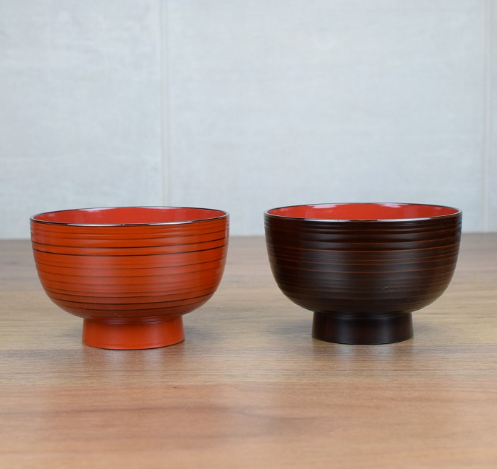 丼 大椀 仙才大椀 天然木 漆塗り 外さび 根来 渕布 山中塗 ２個セット siruwanhakenegoro101.jpg