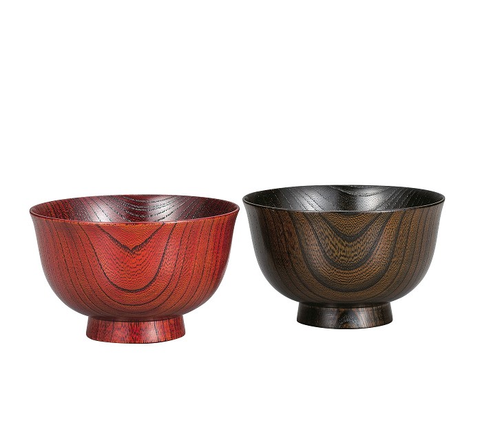 赤黒漆器 椀2個と箸セット 赤黒漆器 椀2個と箸セット 美術品・アンティーク・コレクション