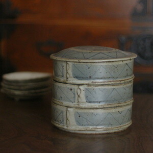 楽天市場】其泉窯 有田焼 春秋文 三段重（小）| 陶器 ミニ 重箱 3段 和