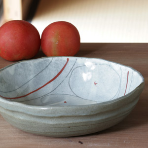 ■赤絵 丸鉢丸■和食器 陶芸 美濃焼 粉引き 鉢 小鉢 取り鉢 盛り鉢 大鉢 めん鉢 サラダ カレー パスタ 美味しい 結婚祝い プレゼント 素敵 陶器 手作り おしゃれ かわいい モダン 誕生日 お祝い
