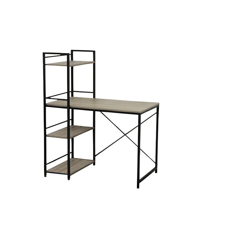 パソコンデスク 幅100 学習机 収納棚付き 作業効率アップの収納ラック付のパソコンデスクです 送料無料 ラック付 デスク スチール脚 デスク 収納ラック Pcデスク ワークデスク 学習デスク 作業机 学習机 収納棚付き 子供部屋 インダストリアル調 男前インテリア 送料無料