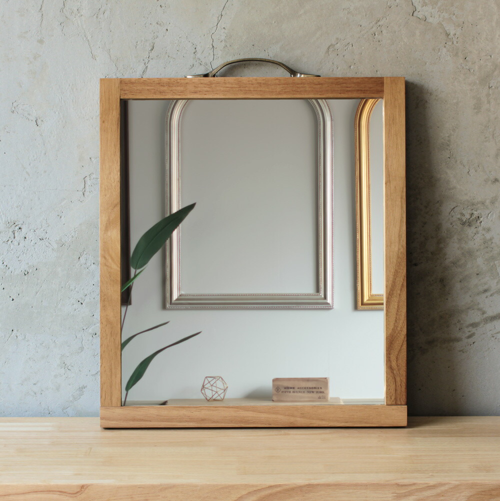 楽天市場】〔HMR01-MFC0401〕ウッドハンドミラー【ウォールナット